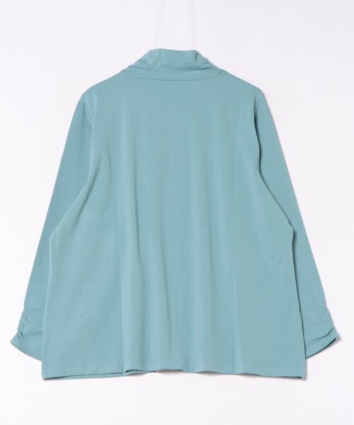 MB mint breeze(エムビーミントブリーズ)の「【L~6L 大きいサイズ】【吸湿・発熱】天竺タートルネックTシャツ(Tシャツ/カットソー・レディース・ネイビー/グレー/ブルー/ブラック/クリーム・L/LL/3L/4L/5L/6L)」の20枚目の写真