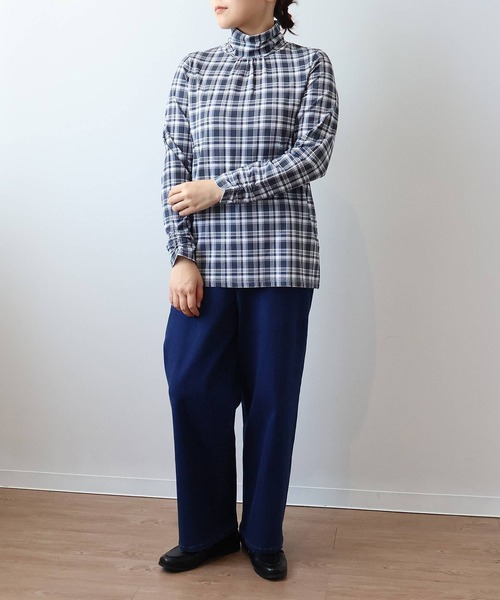 MB mint breeze(エムビーミントブリーズ)の「【L~6L 大きいサイズ】【吸湿・発熱】天竺タートルネックTシャツ(Tシャツ/カットソー・レディース・ネイビー/グレー/ブルー/ブラック/クリーム・L/LL/3L/4L/5L/6L)」の13枚目の写真