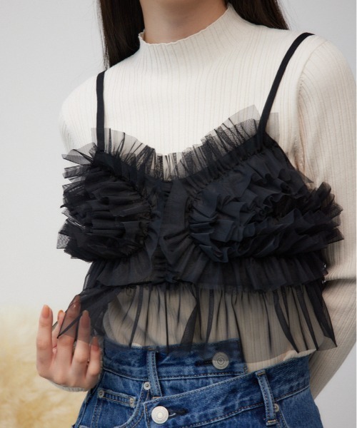 セール】チュールフリルビスチェ（キャミソール）｜AZUL BY MOUSSY