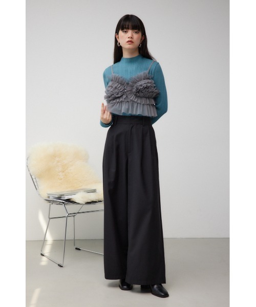 AZUL by moussy(アズールバイマウジー)の「チュールフリルビスチェ(キャミソール・レディース・グレー/ダークブルー/ブラック・FREE)」の17枚目の写真