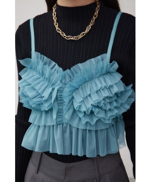 セール】チュールフリルビスチェ（キャミソール）｜AZUL BY MOUSSY