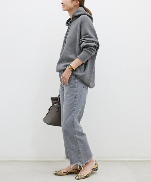 Deuxieme Classe（ドゥーズィエムクラス）の「smooth TOP HOODY プルオーバー（ニット/セーター・レディース・チャコールグレー・FREE）」の5枚目の写真