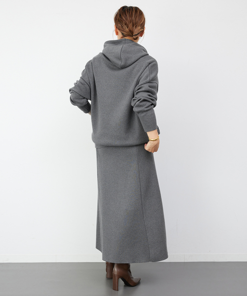 Deuxieme Classe（ドゥーズィエムクラス）の「smooth TOP HOODY プルオーバー（ニット/セーター・レディース・チャコールグレー・FREE）」の10枚目の写真