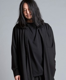 【NO ID.】Gather Long Shirt / ギャザー ロング シャツ