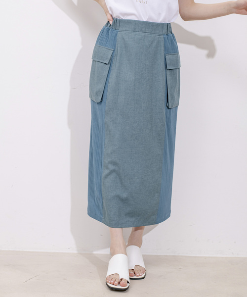 Jayro（ジャイロ）の「リブサファリスカート（スカート・レディース・ブラック/ダークブラウン/ブルー・FREE）」の4枚目の写真