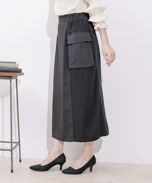 Jayro（ジャイロ）の「リブサファリスカート（スカート・レディース・ブラック/ダークブラウン/ブルー・FREE）」の9枚目の写真