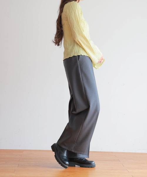 PURE BRIGHT（ピュアブライト）の「シャギージャガードフレアスリーブトップス（その他トップス・レディース・アイボリー/ライトグリーン・FREE）」の18枚目の写真