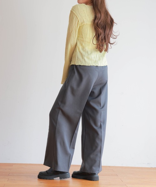 PURE BRIGHT（ピュアブライト）の「シャギージャガードフレアスリーブトップス（その他トップス・レディース・アイボリー/ライトグリーン・FREE）」の19枚目の写真