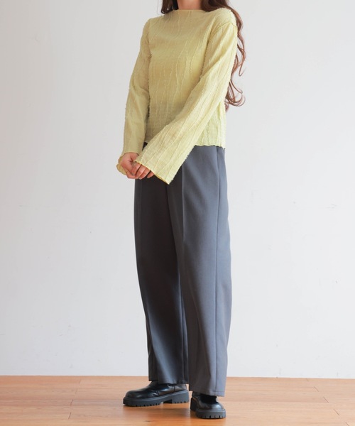 PURE BRIGHT（ピュアブライト）の「シャギージャガードフレアスリーブトップス（その他トップス・レディース・アイボリー/ライトグリーン・FREE）」の22枚目の写真