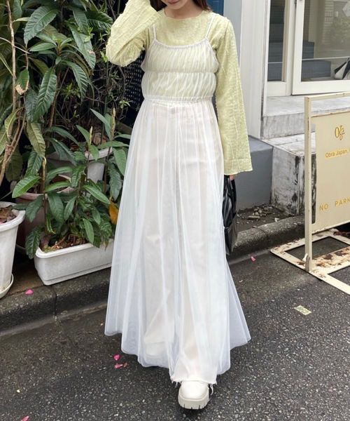 PURE BRIGHT（ピュアブライト）の「シャギージャガードフレアスリーブトップス（その他トップス・レディース・アイボリー/ライトグリーン・FREE）」の3枚目の写真