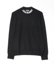 ジャックバニー  コットンロゴタートルニット