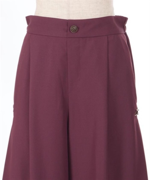 axes femme（アクシーズファム）の「スカーフ切替ワイドパンツ（その他パンツ・レディース・ワイン/ブラック/ダークグリーン・FREE）」の4枚目の写真