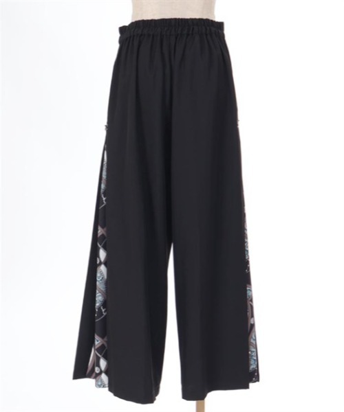 axes femme（アクシーズファム）の「スカーフ切替ワイドパンツ（その他パンツ・レディース・ワイン/ブラック/ダークグリーン・FREE）」の9枚目の写真