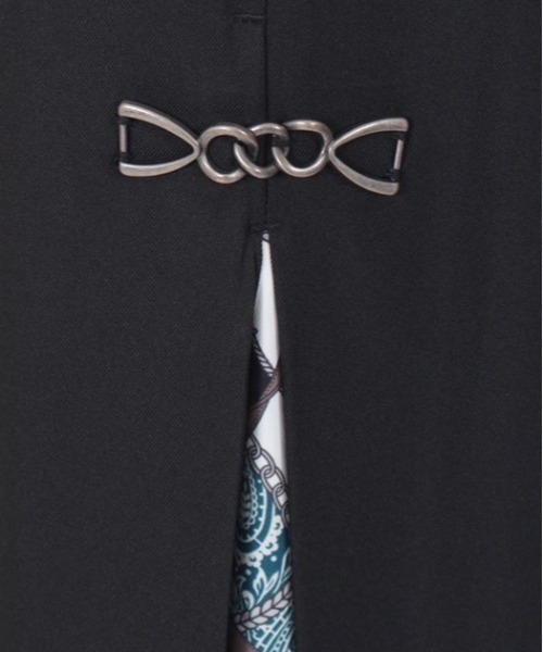 axes femme（アクシーズファム）の「スカーフ切替ワイドパンツ（その他パンツ・レディース・ワイン/ブラック/ダークグリーン・FREE）」の12枚目の写真