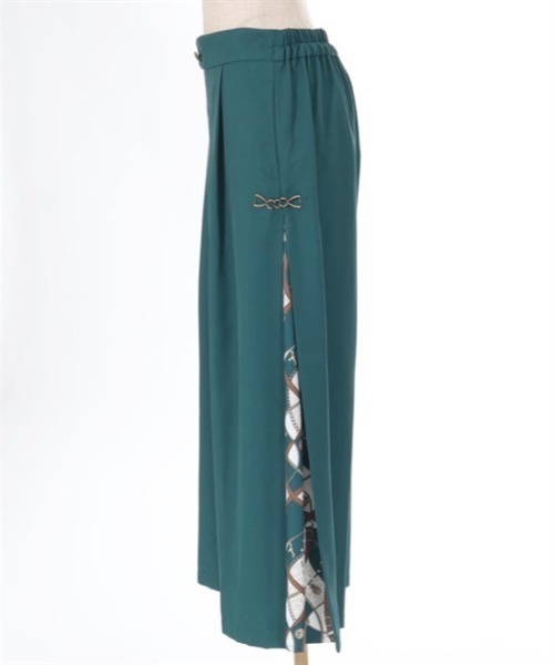 axes femme（アクシーズファム）の「スカーフ切替ワイドパンツ（その他パンツ・レディース・ワイン/ブラック/ダークグリーン・FREE）」の15枚目の写真