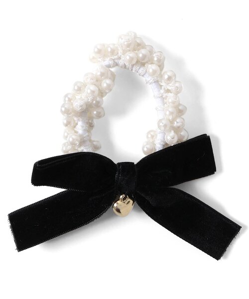 apres les cours（アプレレクール）の「リボンシュシュ（シュシュ・キッズ・ピンク/ブラック・FREE）」の6枚目の写真