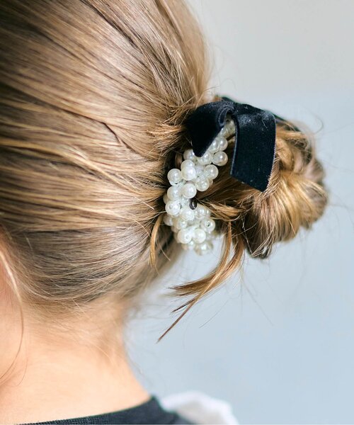 apres les cours（アプレレクール）の「リボンシュシュ（シュシュ・キッズ・ピンク/ブラック・FREE）」の8枚目の写真