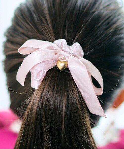 apres les cours（アプレレクール）の「リボンシュシュ（シュシュ・キッズ・ピンク/ブラック・FREE）」の9枚目の写真