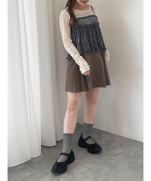 ehka sopo（エヘカソポ）の「花テープカットソー（Tシャツ/カットソー・レディース・ダークオレンジ/ブラック/グレー/キナリ・F）」の10枚目の写真