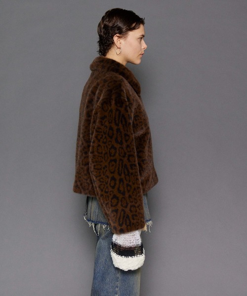 【送料無料/新品】 MAISON SPECIAL（メゾンスペシャル）の「Faux Fur Leopard Coat ジャケット・アウター