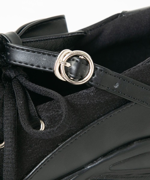 DearMyLoveRose（ディアマイラブローズ）の「厚底リボンレースアップスニーカーパンプス（シューズ小物/雑貨・レディース・ブラック/ブラック系その他/ホワイト・22.5cm/23cm/23.5cm/24cm/24.5cm/25cm）」の22枚目の写真