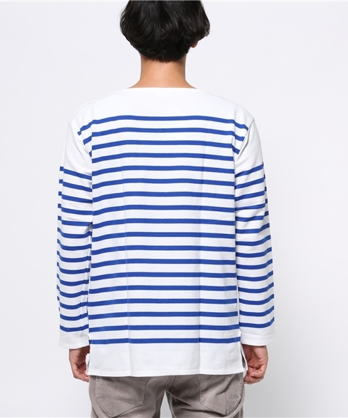 ORCIVAL（オーシバル）の「【ORCIVAL】パネルボーダーボートネック（Tシャツ/カットソー・メンズ・ホワイト・MEDIUM/LARGE）」の7枚目の写真