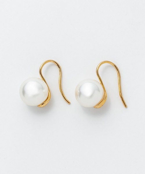 ciite'(シーテ)の「パールフックピアス (両耳用)(ピアス(両耳用)・レディース・ゴールド/シルバー/ピンクゴールド・FREE)」の4枚目の写真