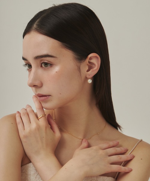 ciite'(シーテ)の「パールフックピアス (両耳用)(ピアス(両耳用)・レディース・ゴールド/シルバー/ピンクゴールド・FREE)」の9枚目の写真