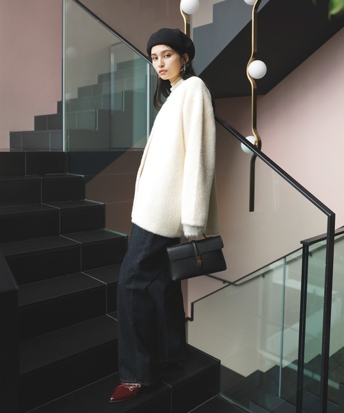 VIS(ビス)の「メタルボタンファーニットコート(その他アウター・レディース・ブラウン/オフホワイト・FREE)」の16枚目の写真