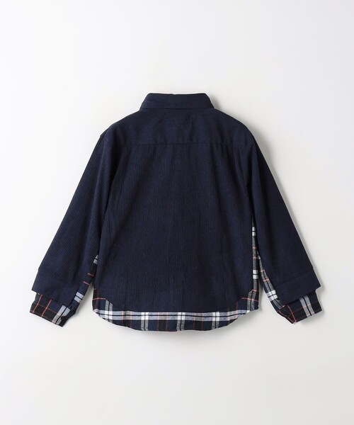THE PARK SHOP（ザパークショップ）の「＜THE PARK SHOP＞レイヤード CORD シャツ / キッズ  125cm-145cm（シャツ/ブラウス・キッズ・ブラウン/ネイビー・125cm/135cm/145cm）」の3枚目の写真