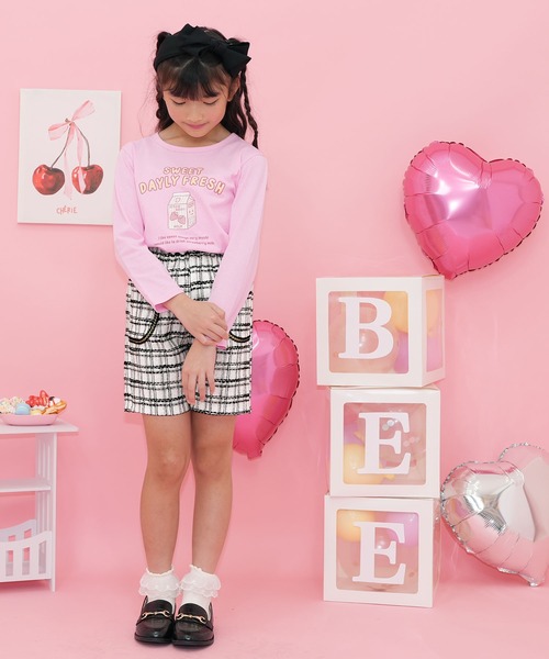 定価以下【新品未使用】ドーナツベアワンポイントTシャツ&ショートパンツ ピンク セール】【セットアップ可能】ツイードショートパンツ（その他