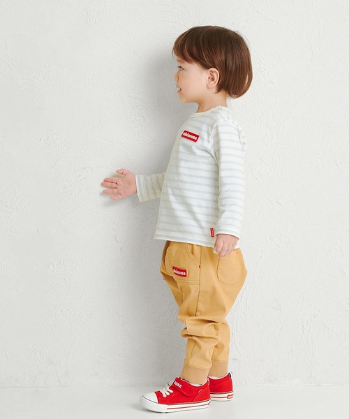 MIKI HOUSE（ミキハウス）の「【WEB限定】ボーダー長袖Ｔシャツ（Tシャツ/カットソー・キッズ・マルチ/グレー/レッド系その他/ホワイト×ブラック・140cm/130cm/120cm/110cm/100cm/90cm/80ｃｍ/150cm）」の6枚目の写真