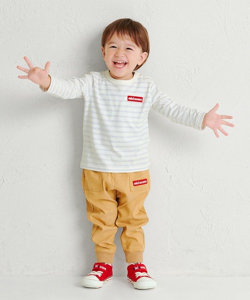 MIKI HOUSE（ミキハウス）の「【WEB限定】ボーダー長袖Ｔシャツ（Tシャツ/カットソー・キッズ・マルチ/グレー/レッド系その他/ホワイト×ブラック・140cm/130cm/120cm/110cm/100cm/90cm/80ｃｍ/150cm）」の7枚目の写真