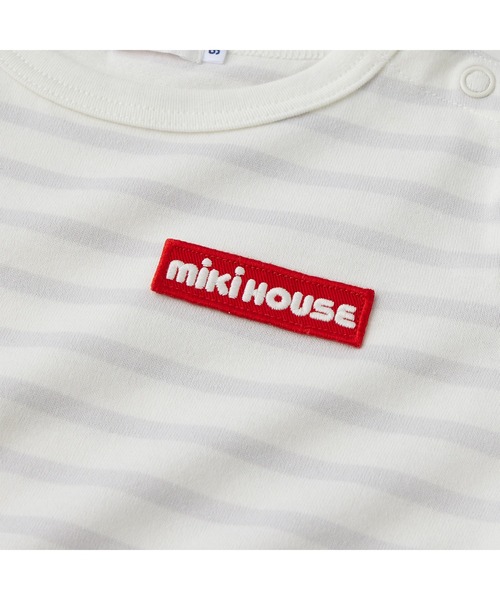 MIKI HOUSE（ミキハウス）の「【WEB限定】ボーダー長袖Ｔシャツ（Tシャツ/カットソー・キッズ・マルチ/グレー/レッド系その他/ホワイト×ブラック・140cm/130cm/120cm/110cm/100cm/90cm/80ｃｍ/150cm）」の12枚目の写真