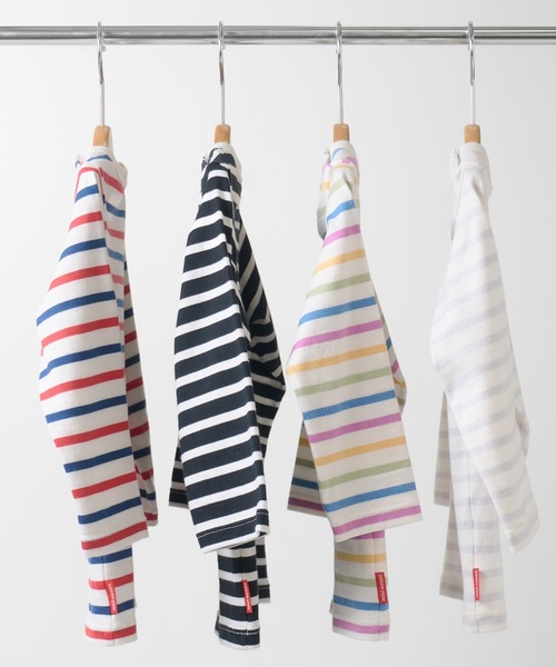 MIKI HOUSE（ミキハウス）の「【WEB限定】ボーダー長袖Ｔシャツ（Tシャツ/カットソー・キッズ・マルチ/グレー/レッド系その他/ホワイト×ブラック・140cm/130cm/120cm/110cm/100cm/90cm/80ｃｍ/150cm）」の21枚目の写真