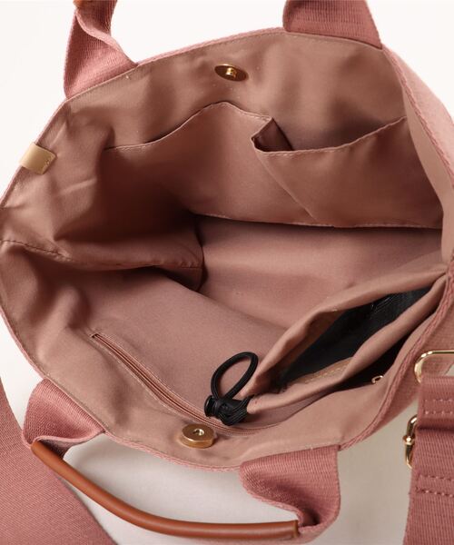 BASE（ベース）の「【ペットボトルホルダー付き】 2way バイカラー ショルダートートバッグ（トートバッグ・レディース・グレー/ブラウン系その他/アイボリー/ブラック・FREE）」の7枚目の写真