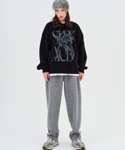 SLOWACID（スローアシッド）の「【UNISEX】SLOW ACID／ピーチスキンラスティープルオーバー（裏起毛）（スウェット・レディース・ブラック/グレー/ピンク/グリーン・LARGE/SMALL/MEDIUM）」の5枚目の写真