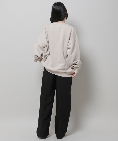 SLOWACID（スローアシッド）の「【UNISEX】SLOW ACID／ピーチスキンラスティープルオーバー（裏起毛）（スウェット・レディース・ブラック/グレー/ピンク/グリーン・LARGE/SMALL/MEDIUM）」の22枚目の写真