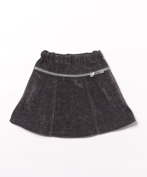HAKKA KIDS（ハッカキッズ）の「ラメニットコーデュロイスカート（スカート・キッズ・チャコール/ピンク・100cm/110cm/120cm/130cm）」の2枚目の写真