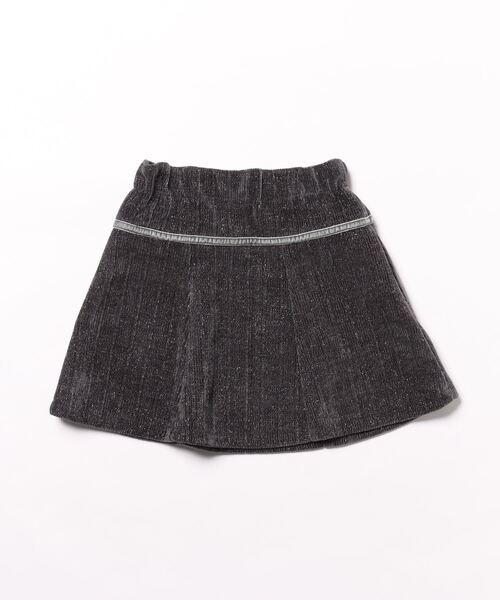 HAKKA KIDS（ハッカキッズ）の「ラメニットコーデュロイスカート（スカート・キッズ・チャコール/ピンク・100cm/110cm/120cm/130cm）」の3枚目の写真