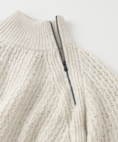 BAL（バル）の「【BAL / バル】DIAGONAL ZIP JACQUARD SWEATER（ニット