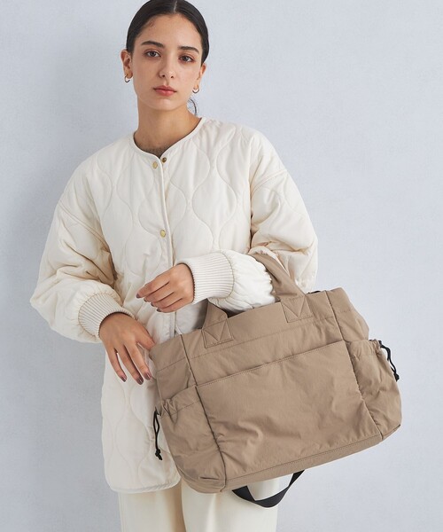 green label relaxing（グリーンレーベルリラクシング）の「【WEB限定】ポーチ付き 2WAY トートバッグ / ショルダーバッグ -はっ水-（トートバッグ・レディース・ブラック/ブラウン/オフホワイト/モカ・FREE）」の11枚目の写真