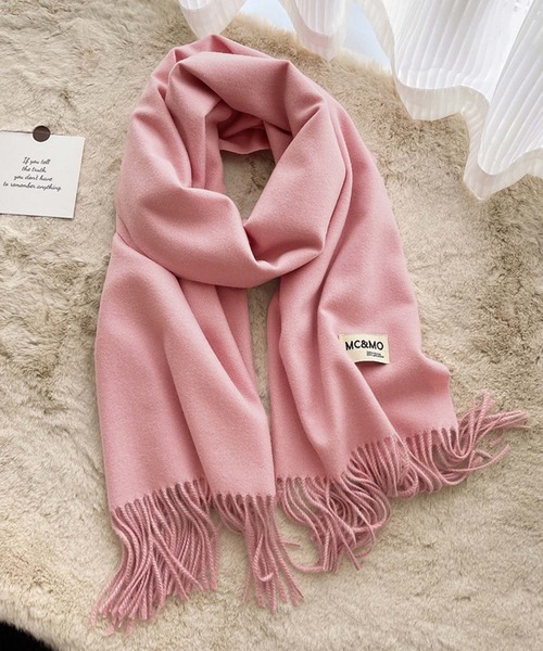 Girly Doll（ガーリードール）の「フリンジ大判マフラー ストール（マフラー・レディース・ブラウン/グレー/グリーン/ブルー・F）」の14枚目の写真