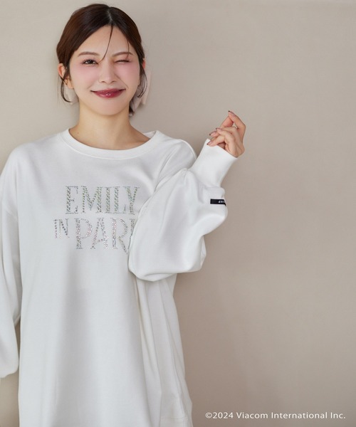 one after another NICE CLAUP(ワンアフターアナザーナイスクラップ)の「【 EMILY IN PARIS × one after another NICECLAUP 】ロゴスウェット(スウェット・レディース・オフホワイト/オートミール/ネイビー/ホワイト系その他・FREE)」の7枚目の写真