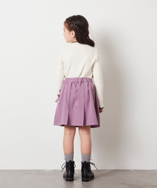 a.v.v（アーヴェヴェ）の「[140-150]サイドレースアップスカート（スカート・キッズ・ライラック/ベージュ・150/140）」の8枚目の写真