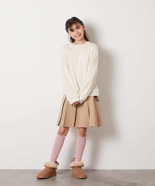 a.v.v（アーヴェヴェ）の「[140-150]サイドレースアップスカート（スカート・キッズ・ライラック/ベージュ・150/140）」の13枚目の写真