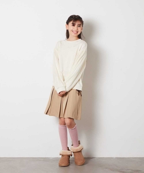 a.v.v（アーヴェヴェ）の「[140-150]サイドレースアップスカート（スカート・キッズ・ライラック/ベージュ・150/140）」の14枚目の写真