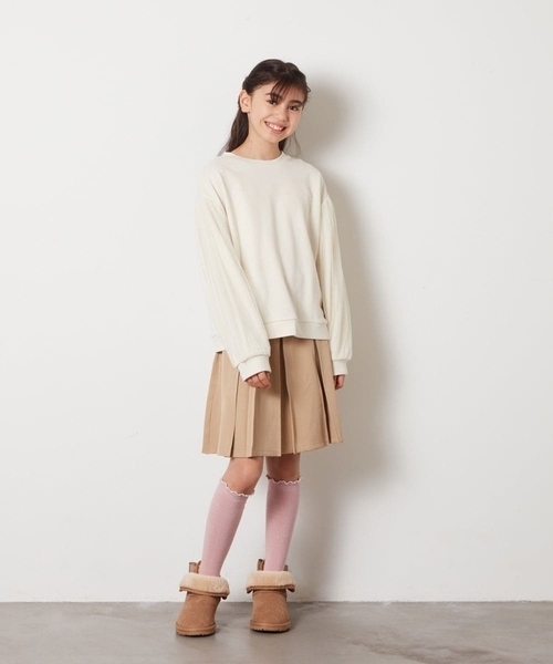 a.v.v（アーヴェヴェ）の「[140-150]サイドレースアップスカート（スカート・キッズ・ライラック/ベージュ・150/140）」の16枚目の写真