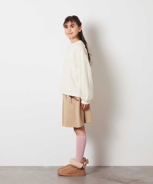 a.v.v（アーヴェヴェ）の「[140-150]サイドレースアップスカート（スカート・キッズ・ライラック/ベージュ・150/140）」の17枚目の写真