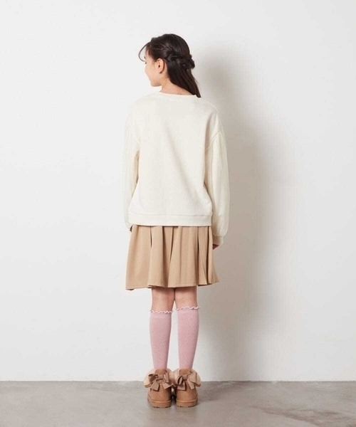 a.v.v（アーヴェヴェ）の「[140-150]サイドレースアップスカート（スカート・キッズ・ライラック/ベージュ・150/140）」の18枚目の写真